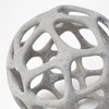 HomeRoots 6" Gray Metal Abstract Decorative Orb Tabletop Sculpture - 4 of 4