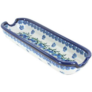 Blue Rose Polish Pottery 1517 Zaklady Corn on the Cob Plate - 1 of 1