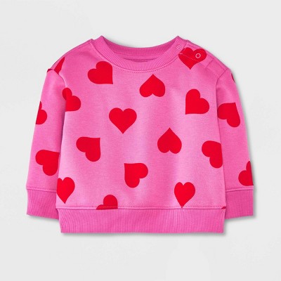 Baby Fleece Pullover - Cat & Jack™ Pink Newborn