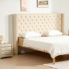 VEVOR Headboard, King Size Headboard with Adjustable Height, Comfortable Diamond Tufted for King Size Bed, W84.1 x H (54.33-60.24) x D 8.27 in, Beige - 2 of 4