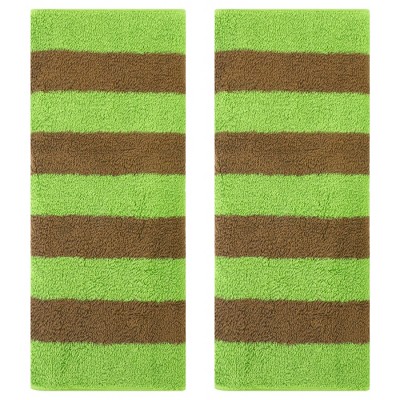 REGALWOVEN Cotton Soft Absorbent Stripe Pattern Bathroom Hand Towel 14" x 30"