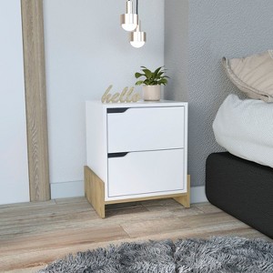 NicBex 2-Drawers Nightstand with Handle Free Design,Bedside Table with Storage Space,Modern Side Table for Bedroom - 1 of 4
