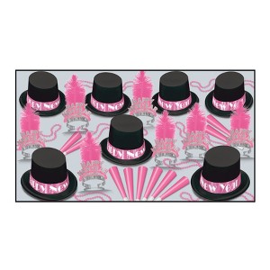 Beistle New Year Panama Collection of 125 items for 50 people to ring in the New Year Multicolored - 1 of 2