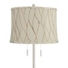360 Lighting Abba Modern 65" Tall Standing Floor Lamp Skinny Pole Twin Pull Chain Silver Metal Brushed Steel Finish Bedroom Drum Kinmen Cream Shade - 2 of 4