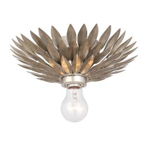 Crystorama Lighting Broche 1 - Light Flush Mount in  Antique Silver - 1 of 4
