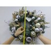 24"Pre-Lit Christmas Wreath for Front Door,Xmas Decoration with 20 LED Lights,Gold Leaves,Berries,Ball Ornaments for Fireplace Wall Outdoor Decor - 3 of 4