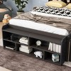 Streamdale Full Bed With Bookcase Headboard, Under Bed Storage Drawers And Bed End Storage Case, Espresso - 4 of 4
