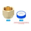 Unique Bargains Brass Air Conditioner Water Gas Line Matte Tube Fitting SAE 45 Degree Nut 2 Pcs - 3 of 4