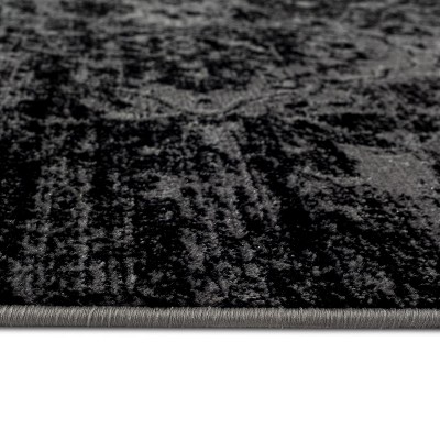 Victoria Elegance Gray Oriental 8' x 10' Synthetic Area Rug