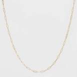 Paper Clip Chain Short Necklace - A New Day™ Gold