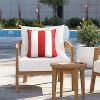 Outdoor Decor by Commonwealth Printed Stripe Outdoor Pillow Cover 18" x 18" Red (Cover Only) - 2 of 4
