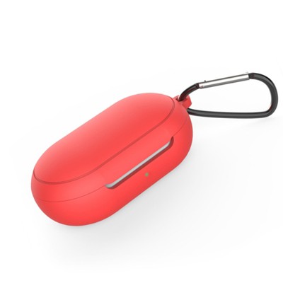 Protective Silicone Case Cover For Samsung Galaxy Buds+ / Galaxy Buds with Carabiner Keychain, Carmine Red by Insten