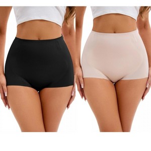INSPIRE CHIC 2 Pcs Women's High Waisted Briefs Tummy Control Butt Lifter Control Lady Panties - 1 of 4