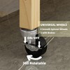 Rolling Utility Trolley Cart, Stainless Steel Countertop with Storage Drawers and Shelves, Rotatable Kitchen Island - 4 of 4