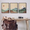 Stupell Industries Abstract Mountains Landscape Moon Black Framed Giclee Art - 2 of 4