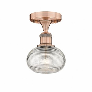 Ithaca - 1 Light Semi-Flush Mount In Industrial Style-7.13 Inches Tall and 6 Inches Wide - 1 of 1