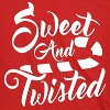 Mens Sweet And Twisted T Shirt Cute Funny Candycane Christmas Tee For Guys - Crazy Dog Men's T Shirt - 2 of 4