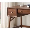 Anybear Brown Finish Stylish Writing Desk with Storage Drawers - 2 of 4