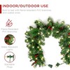 Best Choice Products 9ft Pre-Lit Pre-Decorated Garland w/ PVC Branch Tips, 50 Lights, Pine Cones, Berries - 4 of 4