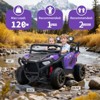 24V Electric UTV Car with Remote Control, 4-Wheeler Suspension, Soft Start, 3 Speeds, Led Lights, Bluetooth, Ride on Truck Kids 2-8 Years - 4 of 4