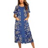 Ekouaer Robes For Women Zipper Front Bathrobe Short Sleeve House Coat Long Nightgown With Pockets Soft Loungewear - 2 of 3