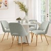 Edwin Boucle Dining Chair Set Of 2,Modern Kitchen Dining Room Chairs with Curved Round Backrest,Boucle Chairs with Metal Legs-Maison Boucle - image 2 of 4