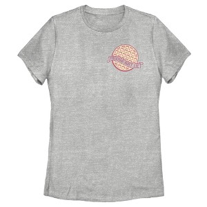 Women's Stranger Things Friends Don't Lie Waffle Badge T-Shirt - 1 of 3