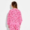 Women's Holiday Print Fleece Graphic Sweatshirt - Pink - 3 of 3