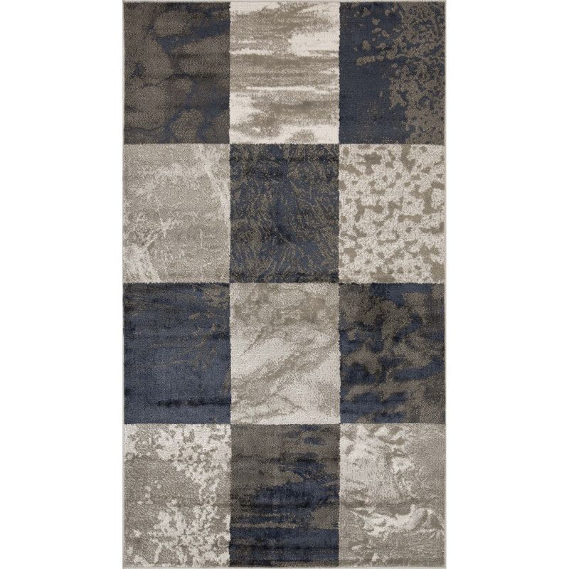 Patchwork Modern Eclectic Color Block Indoor Runner or Area Rug by Blue Nile Mills, 1 of 7