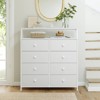 WOWLIVE 8 Drawer Dresser with 2-Tier Open Shelf, Double Chest of Drawer - 2 of 4
