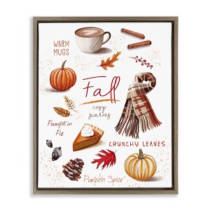 Stupell Industries Favorite Autumn Things Black Framed Floater Canvas Wall Art - 1 of 4