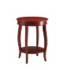 KTMBDW Small Round Side Table, 2-Tier Slim Waist Circular End Table with Storage Shelf, Compact Tea Sofa Side Table for Living Room Bedroom - 3 of 4
