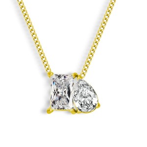 EVRY JEWELS WATERPROOF Gold or Silver Plated Eternal Match Necklace - 1 of 3