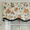 RLF Home 3" Rod Pocket High Quality Fabric Giana Ruffled Provance Valance for Windows 50" x 15" Americana - 4 of 4