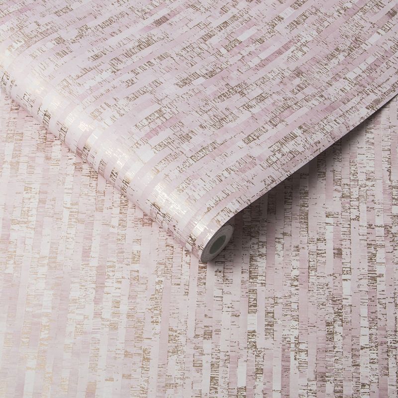 Betula Blush Pink Abstract Striped Paste the Wall Wallpaper, 3 of 5