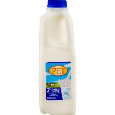 PET Dairy 2% Reduced Fat Milk - 1qt