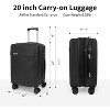 NEW YORK XPRESS WD-588-20" Hardside Carry-On Luggage for Airplane,Hardshell Suitcase with 8 Spinner Wheels - 4 of 4