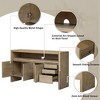 NicBex 3-Door Buffet Cabinet with 3 Drawers and Semi-Open Shelf,Modern Sideboard Cabinet with 2 Cabinets,Storage Cabinet for Living Room - 4 of 4