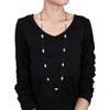 EVERLY JEWELRY | 12-14mm Keshi Pearls and Diamond-cut Black Spinel Station Giftable Necklace, 38 inc - 3 of 4