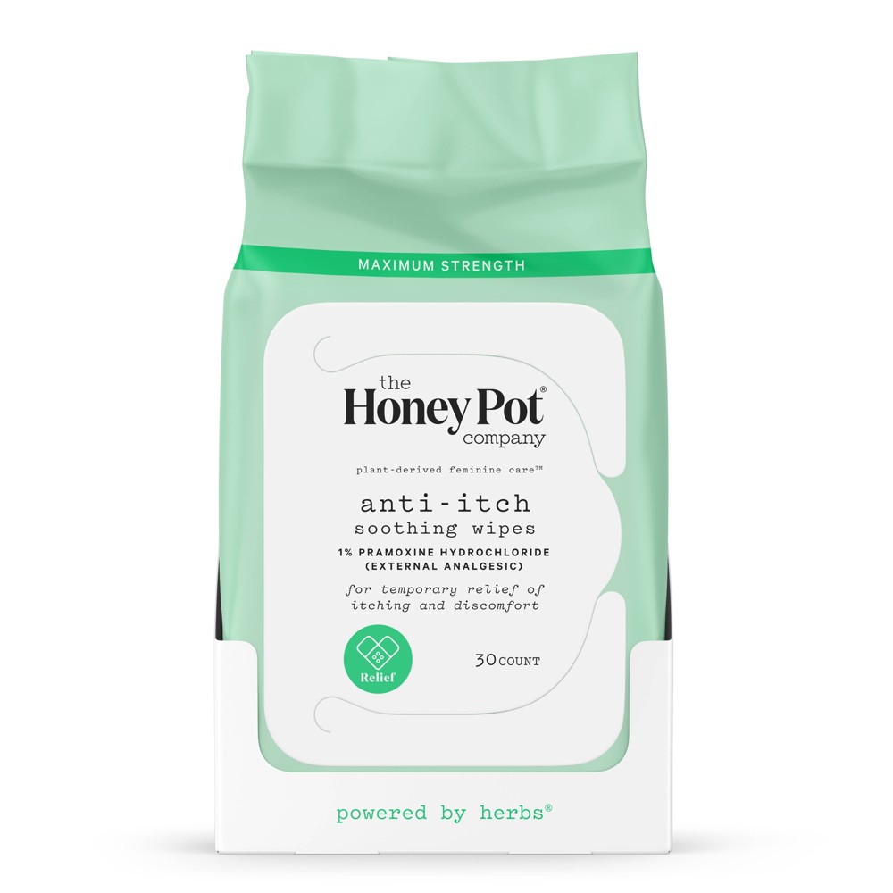 Photos - Shower Gel The Honey Pot Company, Anti-Itch Soothing Wipes with 1 Pramoxine Hydrochlo