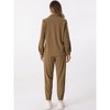 Allegra K Women's 2 Piece Outfits Fall Long Sleeve Button Down Shirt and Pants Set Corduroy Tracksuit - 4 of 4