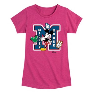 Girls' - Disney - Mickey Mouse Fitted Short Sleeve Graphic T-Shirt - 1 of 4
