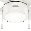Hunter Fans 52" Beck Lighted Ceiling Fan Fresh White Finish with LED Light Kit - 3 of 4