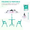 Acoinel Kids Table and Chair Set, with Picnic Table, 2 Folding Chairs and Removable & Height Adjustable Sun Umbrella,for Age 3-6 Years kids - 4 of 4