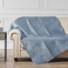 Greenland Home Fashions Riviera Dutch Velvet Luxurious Modern Ultimate Comfort Soft Plush Look Throw Accessory 50"x60" Spa Blue - 2 of 4