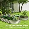 7' x 3' x 1' Raised Garden Bed Set, 2PCS Raised Beds for Gardening with Metal Plant Stakes - 4 of 4