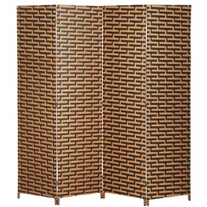 BestMassage Room Divider Wood Screen 4/6 Panels Room Portable Privacy Screen Divider - 1 of 4