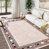 Bordered Machine Washable Area Rugs, Area Rugs for Bedroom, Soft Lightweight Non Slip Indoor Carpet, Living Room Rug - 2 of 4