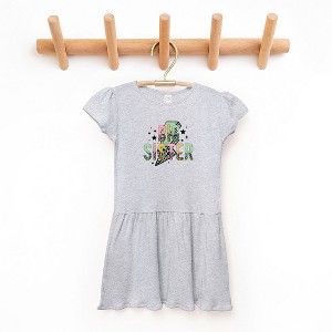 The Juniper Shop Big Sister Lightning Bolt Toddler Graphic Dress - 1 of 3