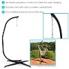 Sunnydaze Indoor/Outdoor Steel Metal C-Stand Hammock Chair Stand Only - Black - 300 lb Weight Capacity - 4 of 4
